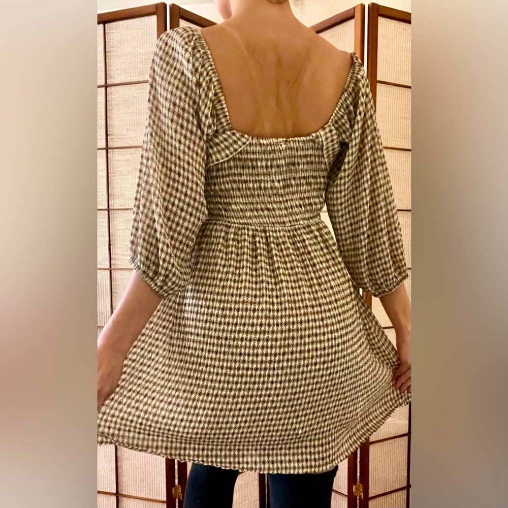 Millibon boho cottagecore kawaii pouf sleeve peasant picnic dress nwt - Picture 3 of 9